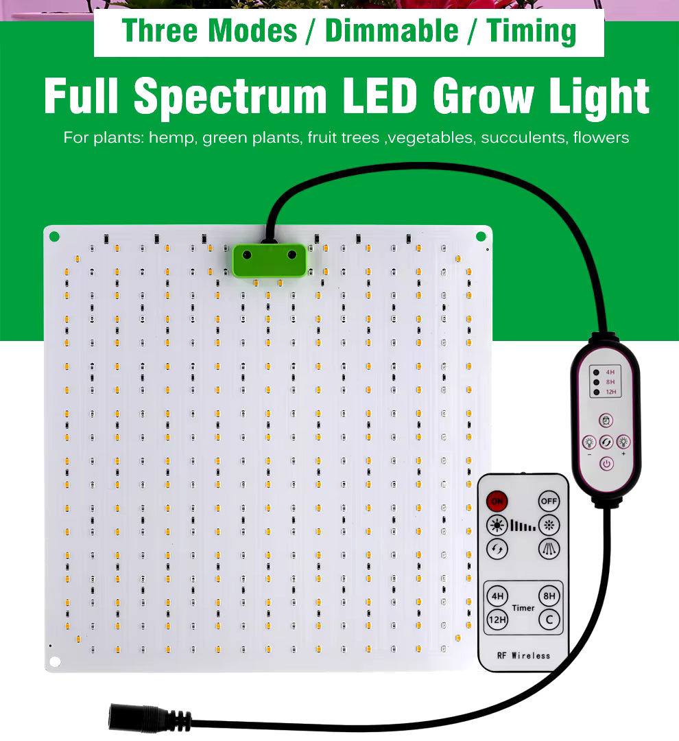 Samsung LM281B LED Grow Light 5 Levels Dimmable 4000K Full Spectrum Indoor plant