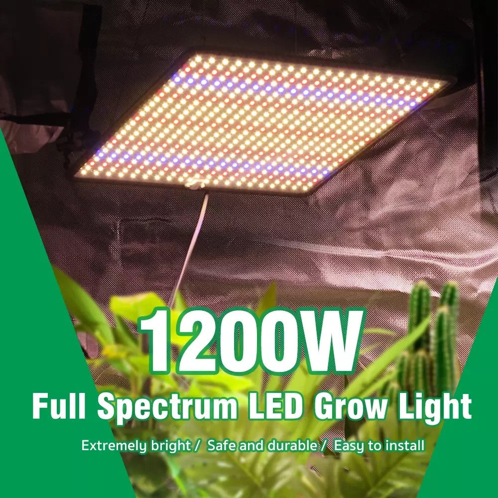 LED Grow Light Full Spectrum 1200W (3-Pack) - 40W Actual Power for Indoor Plants
