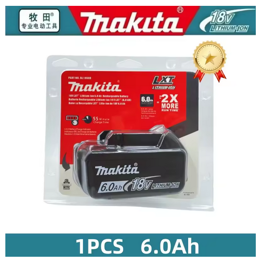 Makita BL1860 18V 6.0Ah Li-Ion LXT Battery - Genuine Replacement Battery