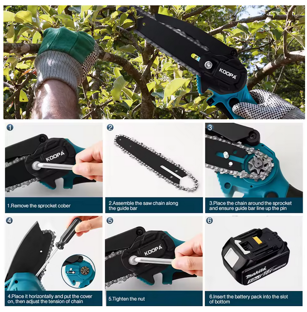 Mini Chainsaw for Makita 18v Batteries, With or Without batteries.