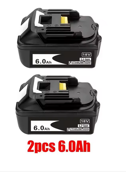 18V 6.0Ah Replacement Battery with LED Indicator for Makita Power Tools + Charger