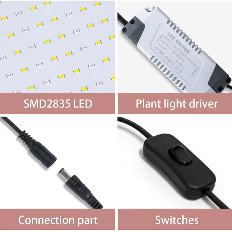 Samsung Grow Light Quantum Board 500 LEDs Full Spectrum Growth Light 1200W